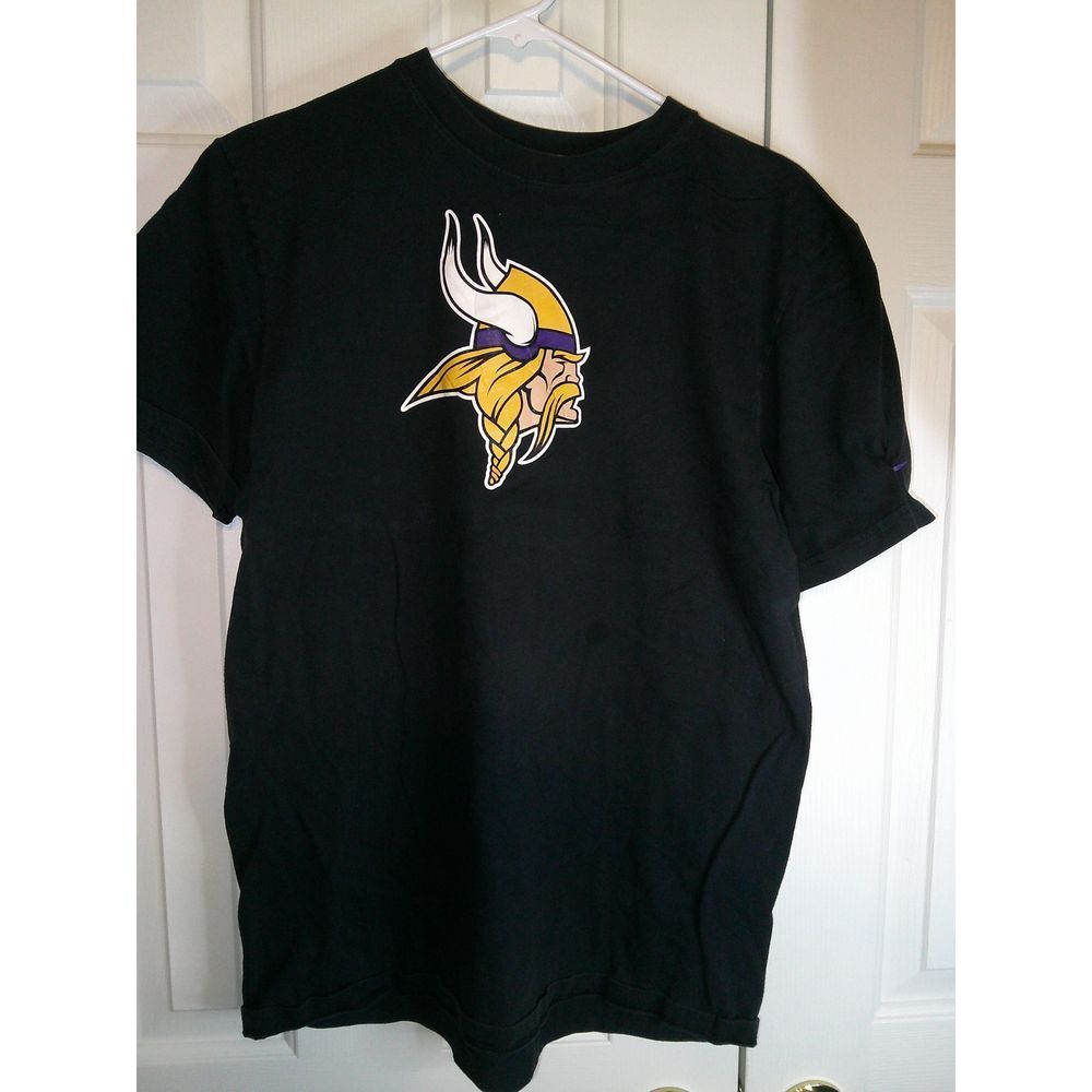 Nike NFL Minnesota Vikings Logo T-Shirt Football Fan Gear Athletic Apparel Large